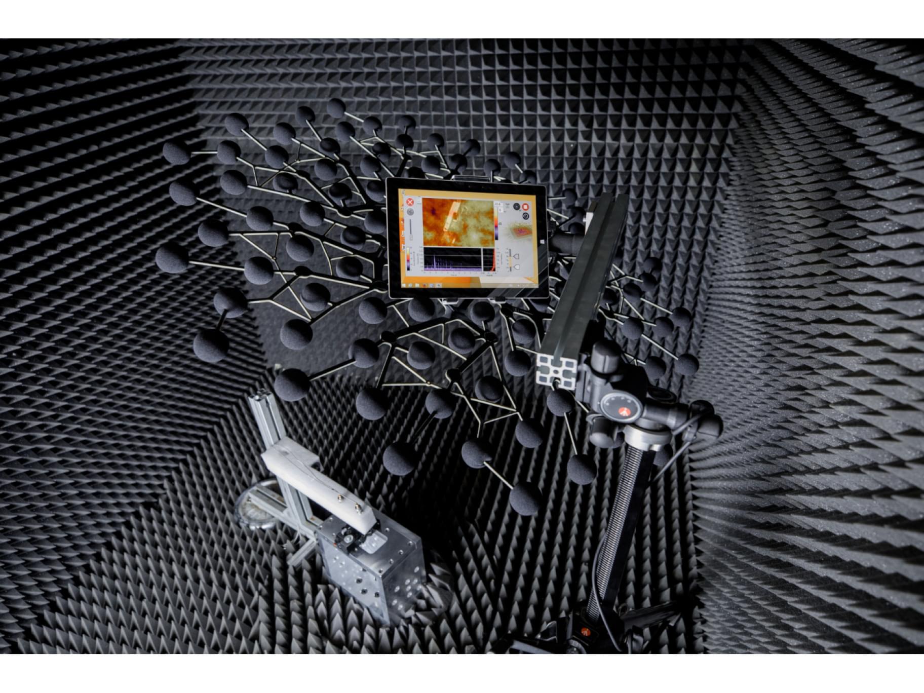 interior of the semi-anchoic noise chamber of the TIYO laboratory interior of the semi-anchoic noise chamber of the TIYO laboratory