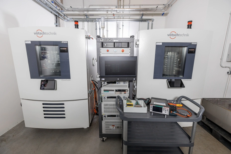 two battery test chambers in the TIYO laboratory