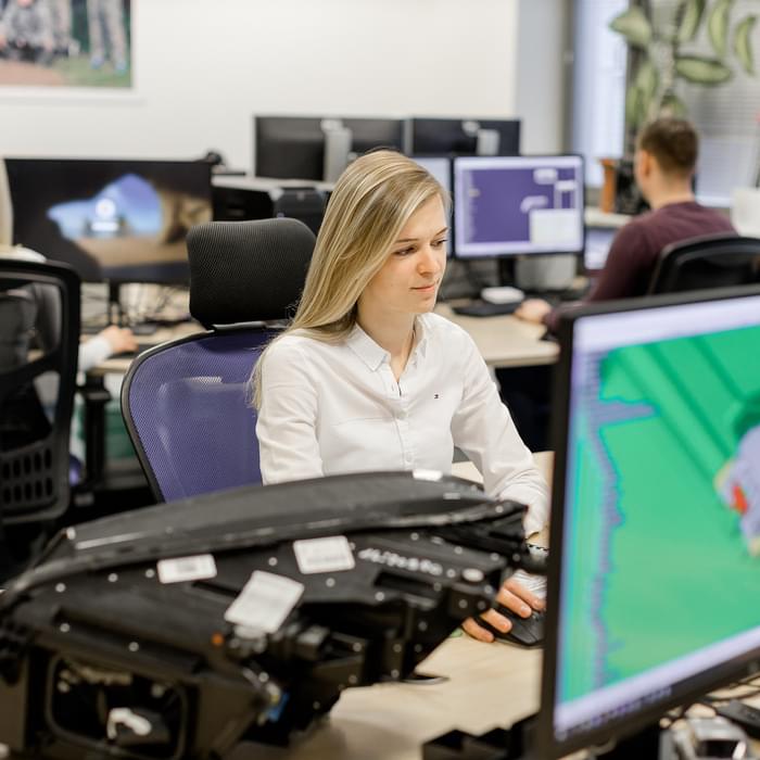 The company's expert in TIYO's development office performs a numerical simulation