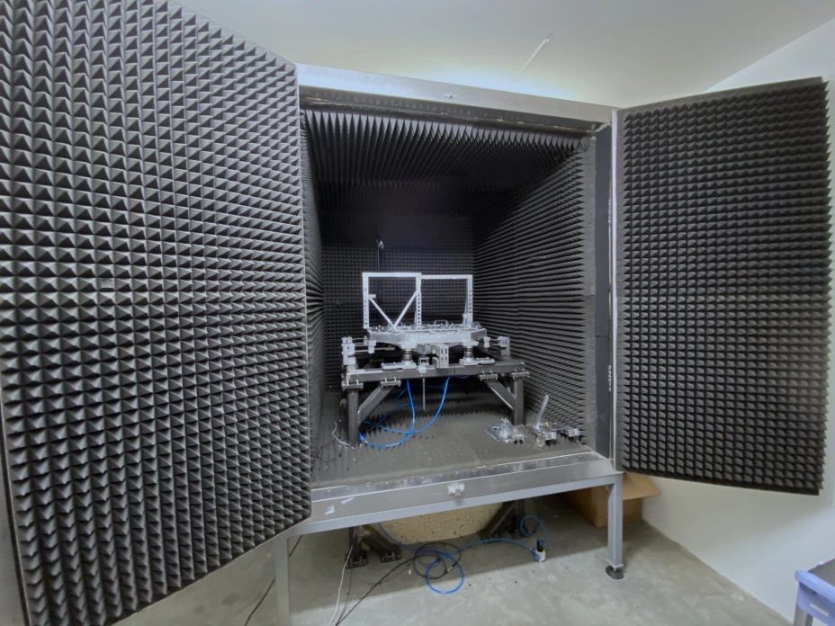 View of the noise testing chamber in the TIYO laboratory